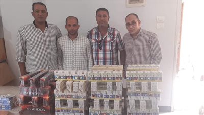 ضبط 632 علبة سجائر مختلفة الأنواع بمركزي طامية والفيوم