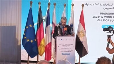 صور.. وزير الكهرباء يفتتح مشروع محطة طاقة الرياح بخليج السويس قدرة 252 ميجاوات