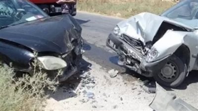 إصابة 6 أشخاص في حادث تصادم سيارتين بالفيوم