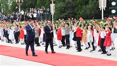 السيسي وجينبينج يبحثان ترفيع العلاقات بين البلدين إلى مستوى الشراكة الاستراتيجية الشاملة