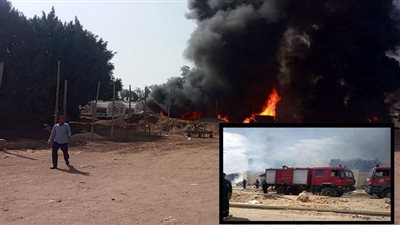 السيطرة على حريق شاحنة نقل مواد بترولية بالسويس