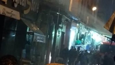  حريق هائل  يلتهم محلات المنشية بالاسكندرية 