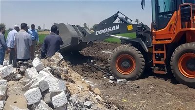إزالة 70 حالة تعدِِ على الأراضي الزراعية بالمنيا