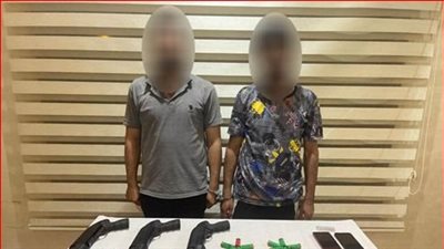 ضبط تاجري أسلحة نارية بحوزتهما بنادق خرطوش بالإسماعيلية 