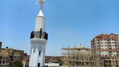  إنتهاء أعمال إحلال وتجديد مئذنة مسجد أبو غنام الأثري ببيلا