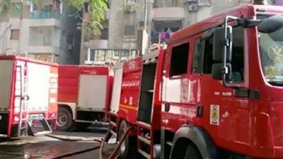 تفاصيل حريق أرض فضاء بشارع الهرم