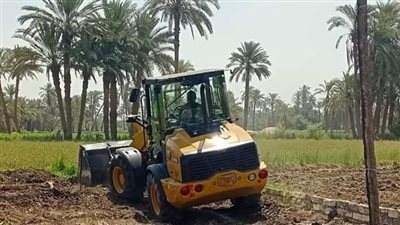 إزالة التعديات على الأراضي الزراعية بالفيوم 