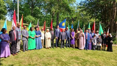 أحمد عادل يستضيف الاحتفال بيوم أفريقيا في دار سكن السفير المصري بالسويد