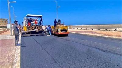 رصف كورنيش الأمل بمصيف بلطيم و تحسين الخدمات والمرافق للمصطافين 