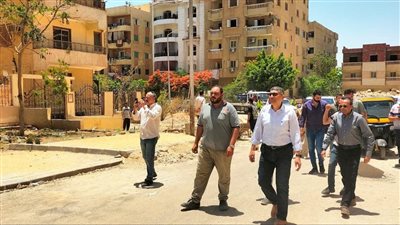 جولة مرورية لرئيس جهاز مدينة ٦ أكتوبر لمتابعة معدلات تنفيذ المشروعات