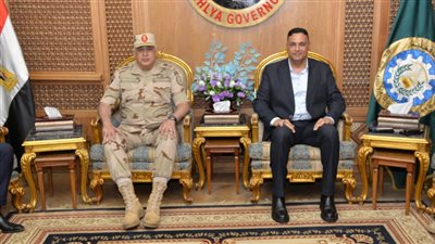 محافظ الدقهلية يستقبل مدير جهاز الخدمات العامة للقوات المسلحة