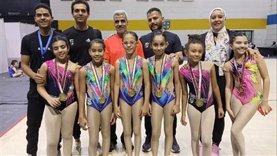 6 ميدليات ذهبية لفريق الجمباز بالمقاولون العرب في بطولة الجمهورية