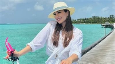 نسرين طافش  تطل بالأبيض وسط الطبيعة الخلابة 