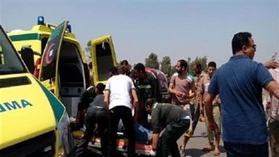 إصابة 8 أشخاص في حادث إنقلاب سيارة بالطريق الصحراوي بوادي النطرون