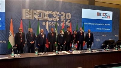 الوزير يلقي كلمة مصر في الاجتماع الأول لوزراء النقل لدول تجمع البريكس