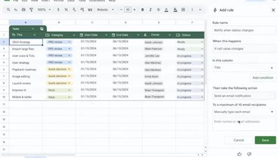  أداة Google Sheets الجديدة تتيح وضع قواعد محددة للإشعارات