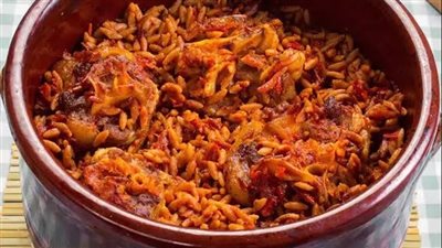 طريقة عمل طاجن لسان عصفور زي الجاهز