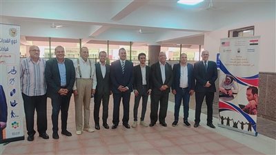 وفد هيئة امديست يتابع إنشاء مركز خدمة الطلاب ذوي الإعاقة بجامعة سوهاج