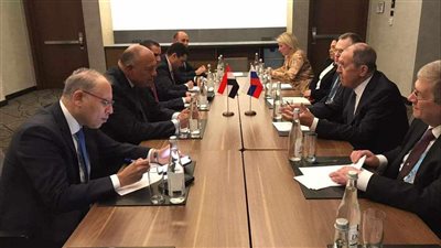 وزير الخارجية يبحث مع نظيره الروسي سبل إنهاء أزمة غزة