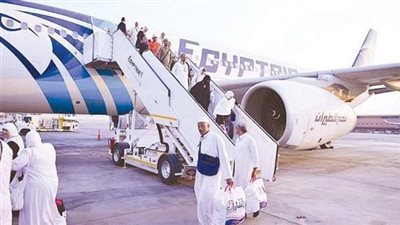 مصر للطيران تختتم جسرها الجوي لنقل الحجاج إلى الأراضي المقدسة اليوم 