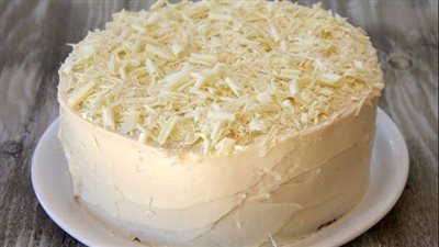 خفيفة وسهلة| طريقة عمل كيكة الشوكولاتة البيضاء