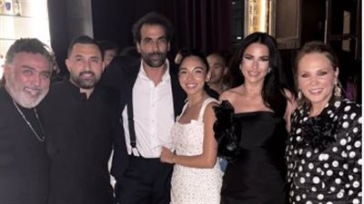 هند صبري وعمرو يوسف وكندة ودرة وشيرين رضا بعقد قران سلمي أبو ضيف 