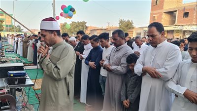 الآلاف يؤدون صلاة عيد الأضحى بساحات ومساجد الفيوم