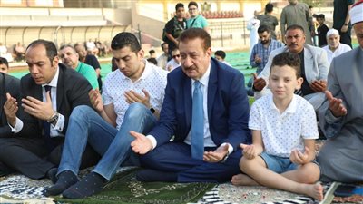 محافظ المنوفية يؤدى صلاة عيد الأضحى المبارك بساحة نادى جمهورية شبين
