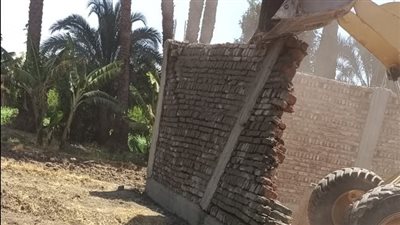 الأقصر: إزالة 22 حالة تعدٍ على الأراضى الزراعية وأملاك الدولة