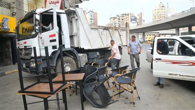 رفع 170 حالة إشغال طريق بحى غرب شبين الكوم بالمنوفية 