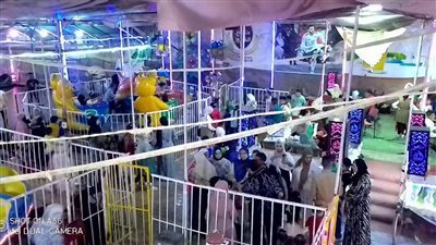 إقبال أطفال ديرمواس علي الملاهي إحتفالا بثالث أيام العيد 