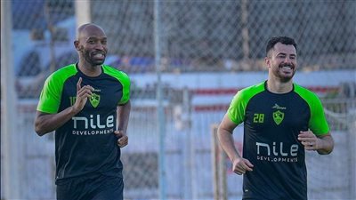 تدريبات تأهيلية لرباعى الزمالك على هامش المران 