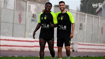 ماهر وعاطف ينتظمان فى تدريبات الزمالك الجماعيه 