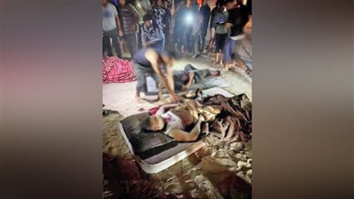 محرقة صهيوينة مروعة للنازحين الفلسطينيين النائمين بخيام مواصى رفح