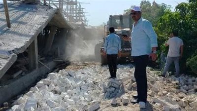 الحسينية تتصدى لتعديات البناء المخالف على الأراضي الزراعية في إجازة العيد   