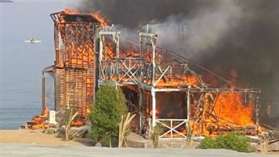 اندلاع حريق في كامب سياحي بنويبع