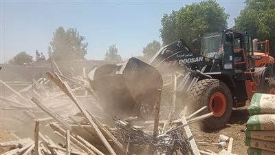 إزالة ١١ حالة تعدٍ على الأراضي الزراعية بالغربية 