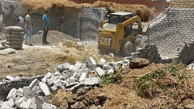 إزالة التعديات على الأراضي الزراعية بمركز إطسا في الفيوم 