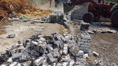 إزالة 6 حالات تعدي على الأراضي الزراعية ومخالفات البناء بالغربية