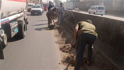 رفع الإشغالات على الطرق السريعة والمحاور الرئيسية بالغربية