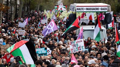 مظاهرات في واشنطن احتجاجاً على زيارة