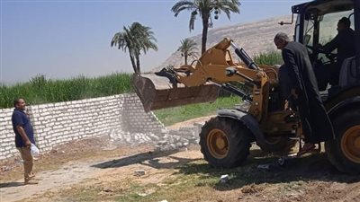 إزالة فورية على مساحة 100 متر بقرية أولاد نجم القبلية 