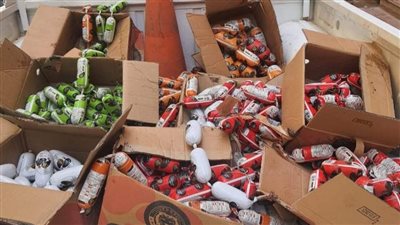 ضبط 224 عبوة لانشون منتهية الصلاحية بالفيوم 