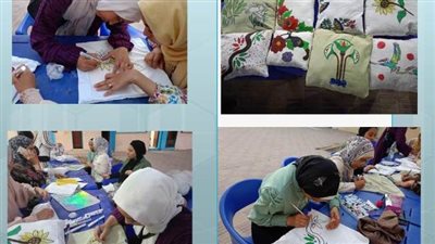 فن الرسم على القماش ورشة عمل لعضوات نادي الفتاة والمرأة بالشرقية