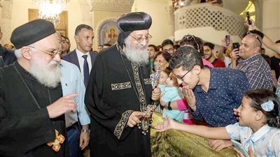 تفاصيل أول لقاء روحي للبابا تواضروس بعد توقف ٥٠ يوماً