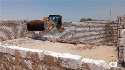 إزالة فورية لحالة تعد على الأراضي الزراعية بقرية طوخ بنقادة 