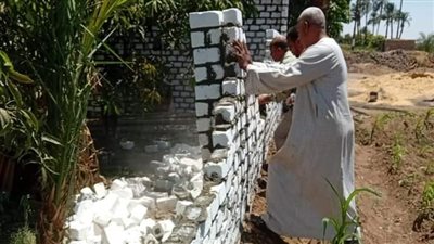 تنفيذ حالتى إزالة فورية بقرية دندرة بقنا