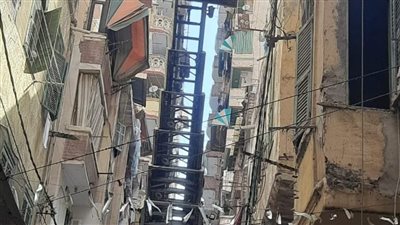 الحماية المدنية تنقذ سكان عقار الجمرك اثر انهيار جزئى بالإسكندرية