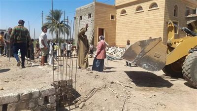 ازالة فورية لحالة تعدى بقرية الصياد بنجع حمادي 