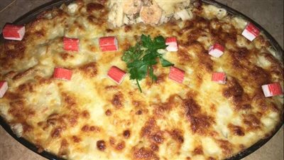 طريقة عمل صينية المكرونة بأصابع الكابوريا
